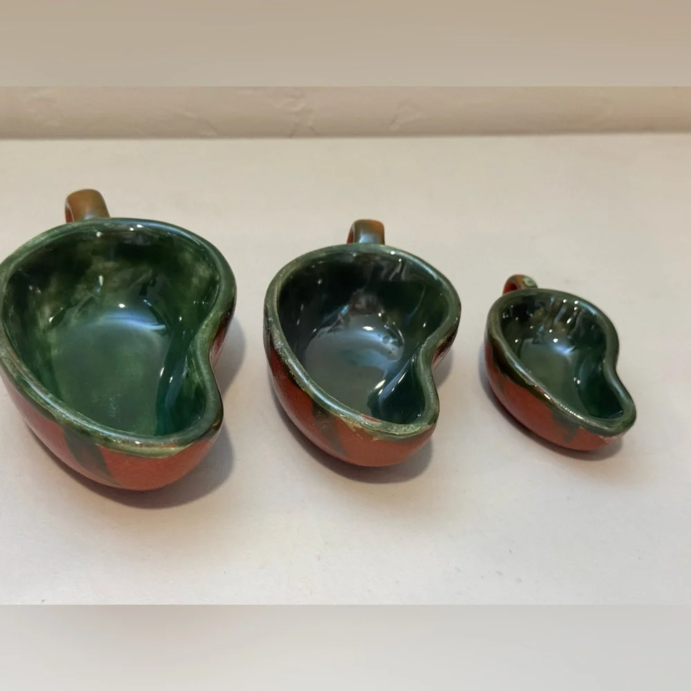 Set of 3 Williams Sonoma Redware‎ Style Glazed Chili Pepper Bowls Jalapeno Cups